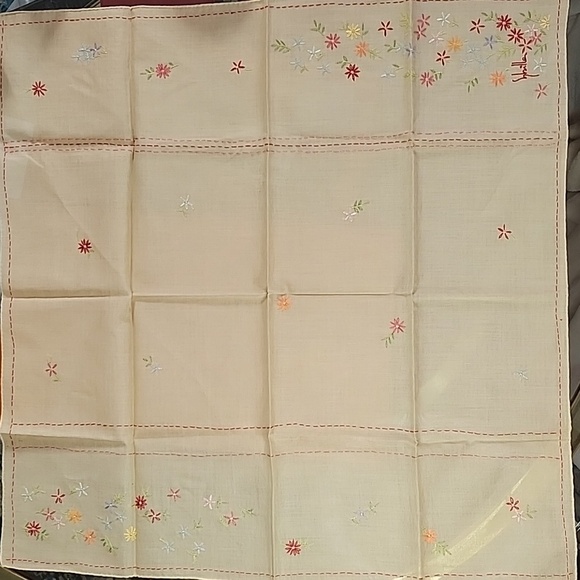 Vintage Handkerchief Cotton handmade embroidery - Picture 2 of 7